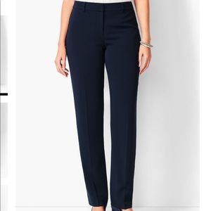 Talbots curvy straight leg pants navy blue